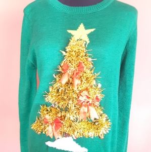 No Boundaries Women's Ugly Sweater M 7-9